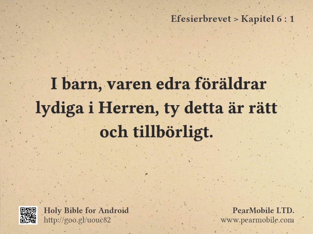 Efesierbrevet, Kapitel 6:1